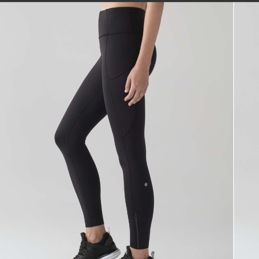 Lululemon Fast & Free 7/8 Tight II *Nulux 25"Black reflective